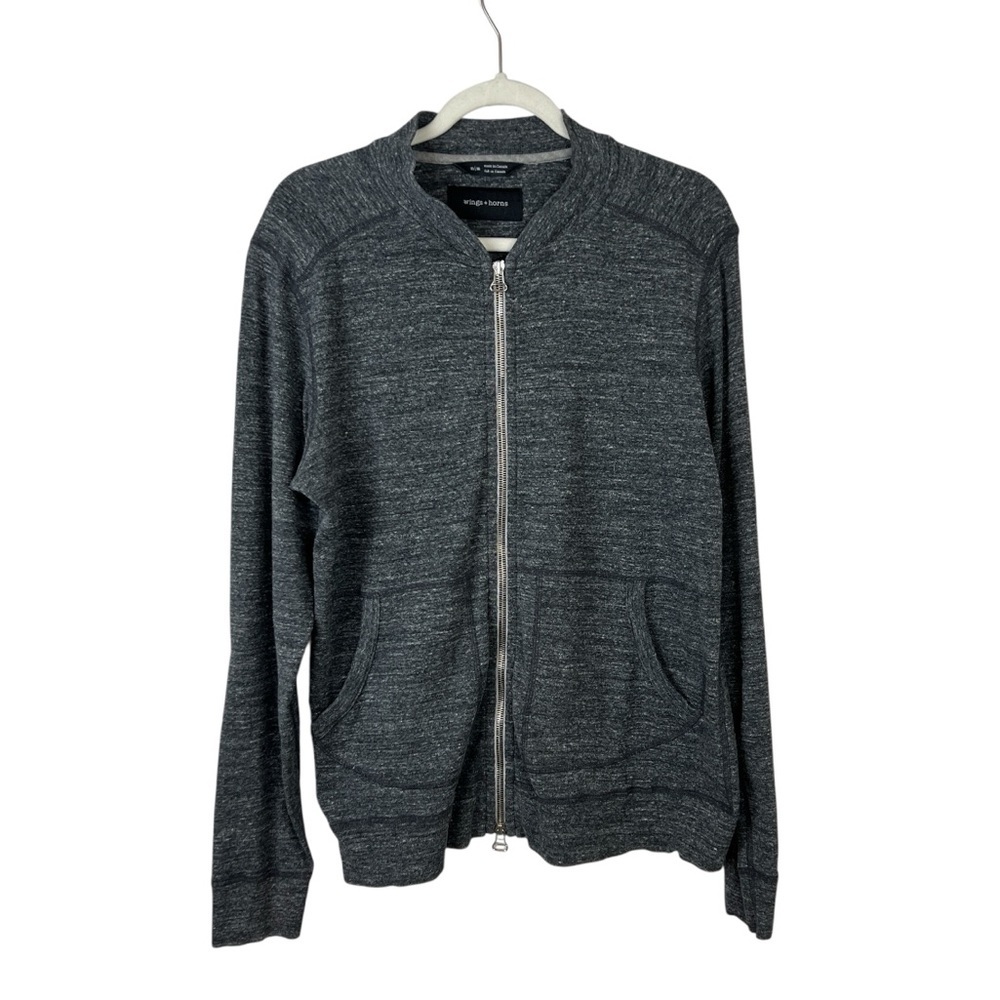 Wings + Horns Cotton Knit Bomber Jacket